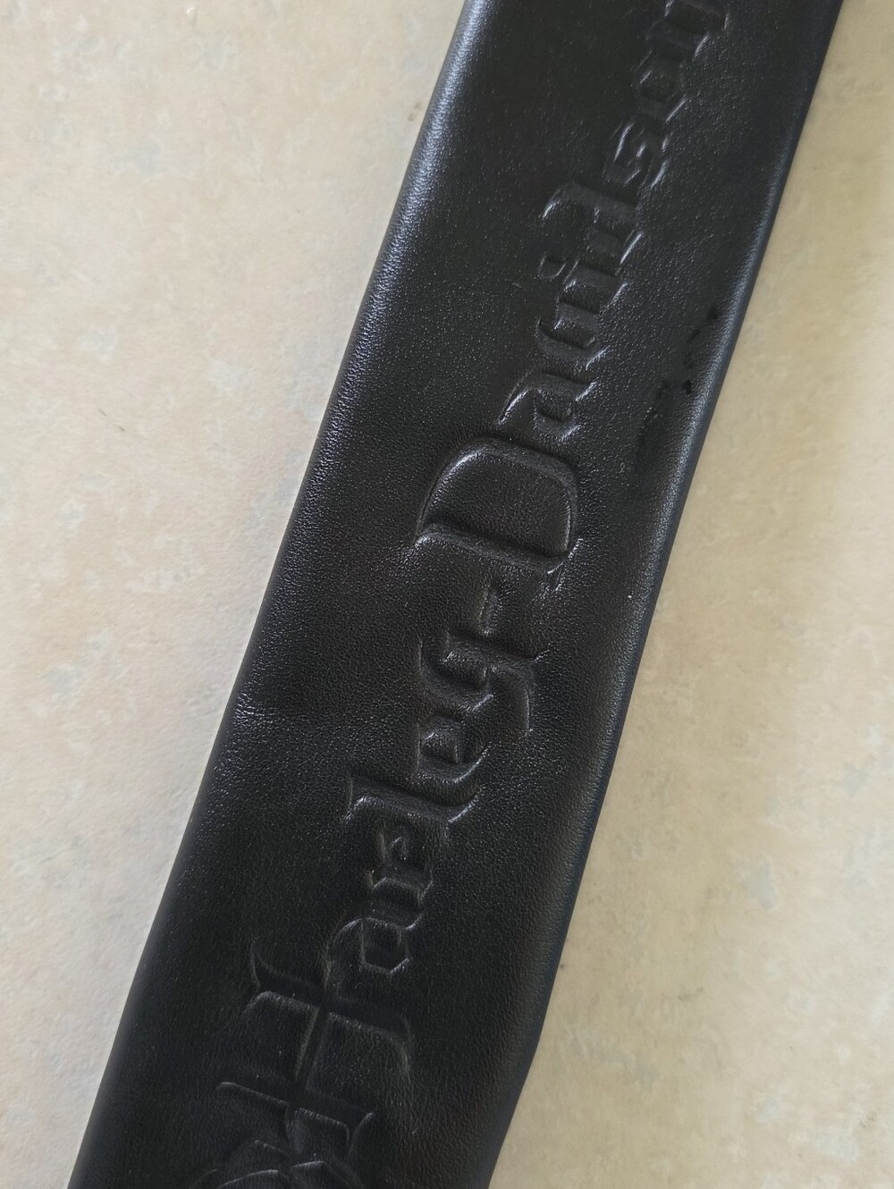 Harley-Davidson Black Leather Hair Pony Tail - Picture 6 of 7
